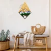 Mountain, Forrest, Starry Night Metal Wall Art, Nature Iron Decoration