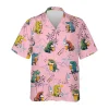 Cute Dinosaur Drinking Beer Hawaiian Shirts For Men Women, Dinosaur Summer Beach Shirts, Tropical Button Down Short Sleeve Shirt, Summer Aloha Shirt