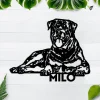 Personalized Dog Name Metal Wall Art, Custom Pet Name Decor, Dog Breed Sign, Dog House Address Sign, Dog Lover Gift