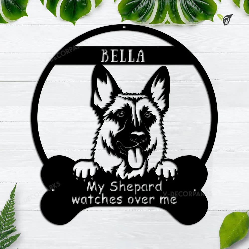 dog_18in_1.webp Personalized Dog Name Metal Wall Art, Custom Dog Metal Sign, Dog Name Personalized, Dog Housewarming Gift, Dog House Sign Indoor
