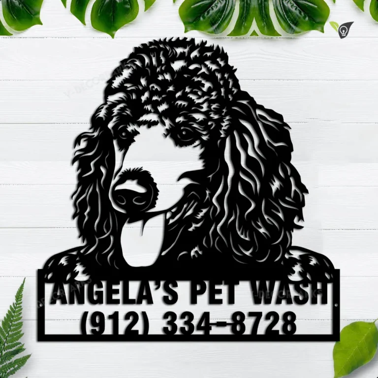 Custom Poodle Pet Wash Metal Sign, Pet Wash Station Sign, Dog Grooming Decor, Dog Wash Sign