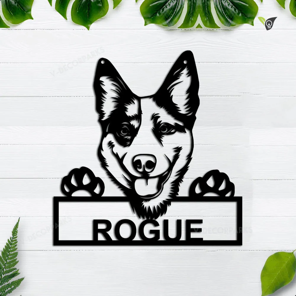 dog_8in_1.webp Personalized Dog Metal Wall Art, Your Custom Dog Metal Sign, Metal Sign, Dog Monogram, Dog Mom Gift, Dog House Decor, Gift For Dog