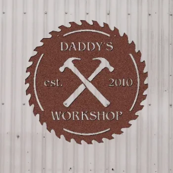 Metal Workshop Tool Shed Sign, Cut Metal Sign, Metal Wall Art, Metal House Sign