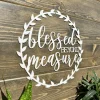 Metal Blessed Beyond Measure Porch Sign, Cut Metal Sign, Metal Wall Art, Metal House Sign