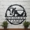 Barbed Wire Cattle Farm Sign, Cut Metal Sign, Metal Wall Art, Metal House Sign