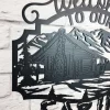 Laser Cut Cabin Sign, Cut Metal Sign, Metal Wall Art, Metal House Sign