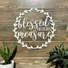 Metal Blessed Beyond Measure Porch Sign, Cut Metal Sign, Metal Wall Art, Metal House Sign