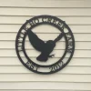 Flying Owl Metal Personalized Sign, Cut Metal Sign, Metal Wall Art, Metal House Sign