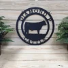 Cattle Brand Metal Farm Sign, Cut Metal Sign, Metal Wall Art, Metal House Sign