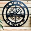 Gps Coordinates Personalized Family Name ,metal Monogram Sign, Door Hanger, Metal Decorative Wall Art