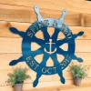 Nautical Captain's Wheel Custom Sign, Cut Metal Sign, Metal Wall Art, Metal House Sign