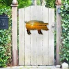 Pig And Sunrise Scene Color Metal Wall Art, Pig Barn Plaque