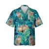 Tropical Leaves Longhaired Cats Hawaiian Shirt, Kalaha T-shirts, Aloha Shirt For Mens, Womens