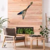 Guitar Bass Heat Induced Color Metal Art Design, Guitar Bass Evergreen Decor For Guitar Players
