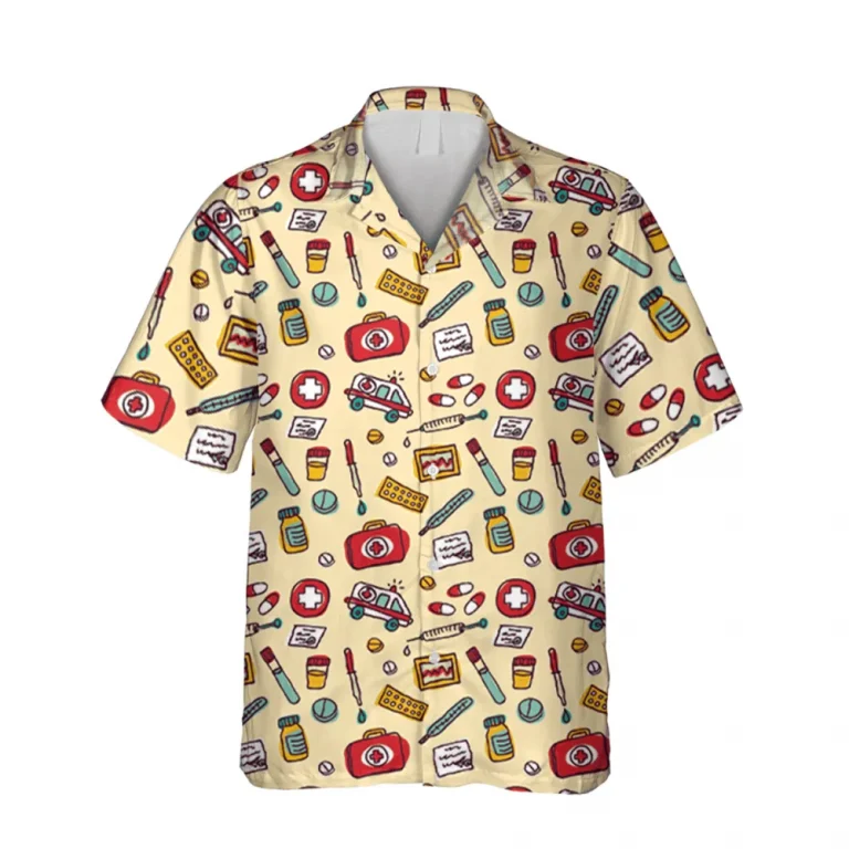 Nurse Practitioner Yellow Hawaiian Shirt, Doctor Cartool Apparel, Aloha Shirt For Mens, Womens