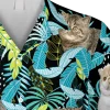 Funny Exotic Cat Hawaiian T-shirt, Green Aloha Shirts, Aloha Shirt For Mens, Womens