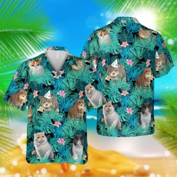 Exotic Kitten Tropical Hawaiian Shirt, Tabby Exotic T-shirts, Aloha Shirt For Mens, Womens