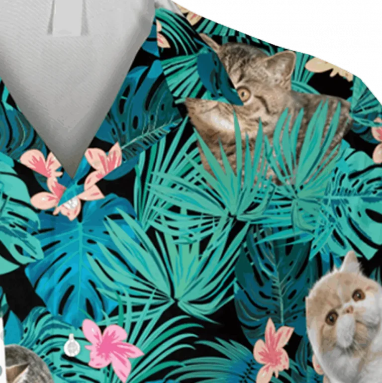 Exotic Kitten Tropical Hawaiian Shirt, Tabby Exotic T-shirts, Aloha Shirt For Mens, Womens