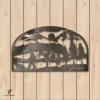 Cowboy, Horse And Dog Scene Metal Sign, Evergreen Art For Dad