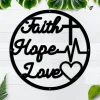 Personalized Faith Hope Love Metal Sign, Metal Faith Hope Love Wall Art, Metal Love Sign, Metal Faith Sign, Metal Hope Sign