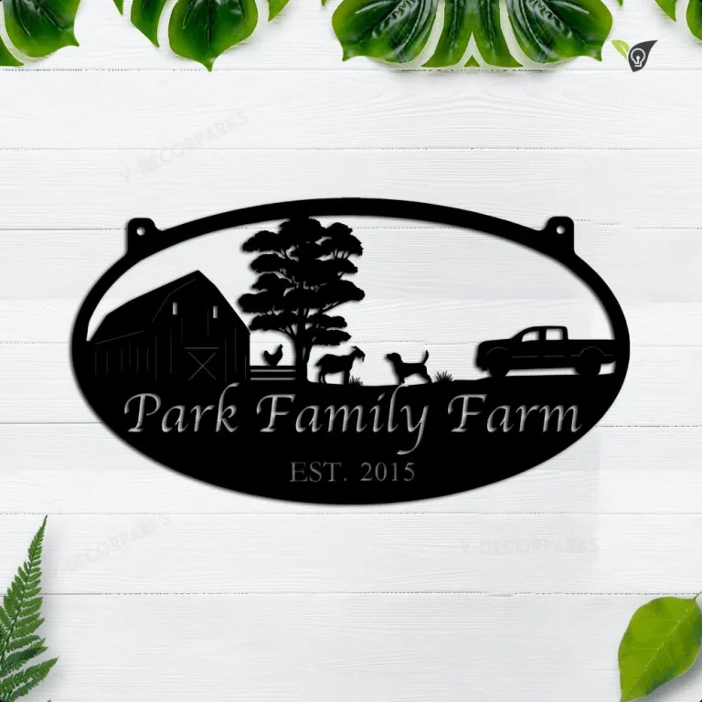 Personalized Metal Farm Sign, Metal Farm Sign, Metal Ranch Sign, Metal Farmhouse Decor, Address Sign, Metal Barn Sign, Gift For Farmer