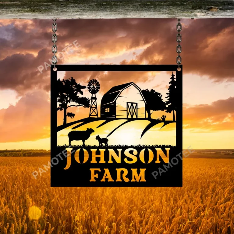 Personalized Sheep Barn Large Metal Farm Sign