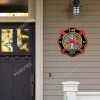 Fire Dept Metal Wall Art Design, Firefighter Equipment Iron Artwork