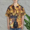 3d Firefighter Hawaiian Shirts, Fireman Button Down Short Sleeve Shirts, Fire Engine Tropical Summer Beach Shirts, Firefighter Gifts Aloha Shirts