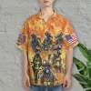 3d Firefighters Hawaiian Shirts, Firemans Button Down Short Sleeve Hawaiian Shirts, Fire Engine Summer Beach Shirts, Firefighter Gifts Aloha Shirts