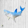 Blue Shark Metal Wall Decor, Shark Hawaiian Artwork