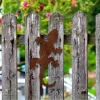 Rusty Gecko Printed Metal Art, Gecko Iron Decor For Fence, Garden