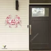 Custom Red And White Crab Metal Art, Gate Sign For Beach House