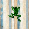 Green Frog Metal Garden Decor, Green Frog Gift For Mom