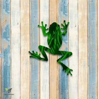 Green Frog Metal Garden Decor, Green Frog Gift For Mom