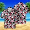 Flamingo Black And White Hawaii Shirt, Summer Holiday Gift, Aloha Shirt For Mens, Womens