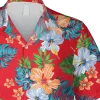 Floral Tropical Plants Red Hawaiian Shirt, Vintage Hawaii Shirt, Aloha Shirt For Mens, Womens