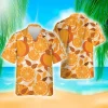 Orange Men's Hawaiian Shirts Short Sleeve Dress Shirt Casual Hawaiian Summer Beach Shirts