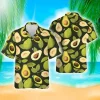 Tropical Avocado Hawaiian Shirts For Men Women, Avocado Fruits Summer Beach Shirt, Tropical Fruits Button Down Short Sleeve Shirts, Casual Aloha Shirt