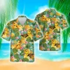 Tropical Duck Hawaiian Shirts For Men Women, Floral Pineapple Summer Beach Shirts, Tropical Fruits Button Down Short Sleeve Shirts, Casual Aloha Shirt