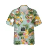 Baker Pineapple And Hibicus Hawaii Shirt, Summer Outfit For Men, Aloha Shirt For Mens, Womens