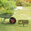 Customized Name Butterflies, Flowers Green Rustic Metal Garden Decor, Flower Evergreen Artwork