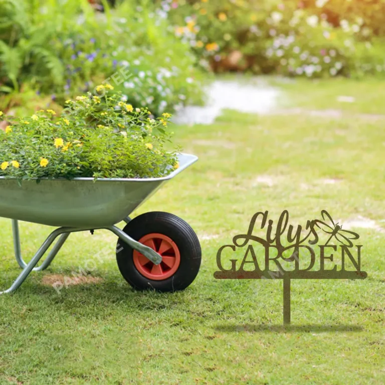Custom Dragonfly Rustic Metal Garden Decor, Dragonfly Backyard Art