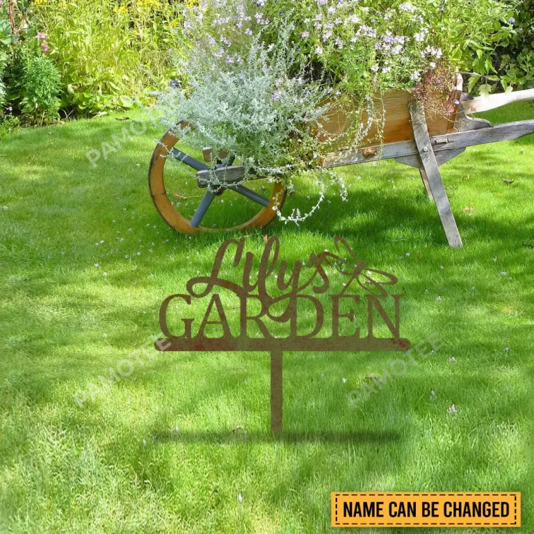 Custom Dragonfly Rustic Metal Garden Decor, Dragonfly Backyard Art
