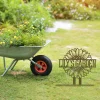 Personalized Sunflower Green Rustic Metal Garden Decor, Sunflower Stake For Gardening Lovers