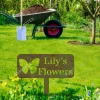 Customized Butterfly Green Metal Garden Decor, Gift For Your Wife