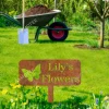 Personalized Butterfly, Flowers Metal Garden Decoration, Flowers Decorative Stake