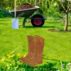 Rusted Rubber Garden Boots Metal Garden Decor, Gardening Rain Boots Stake