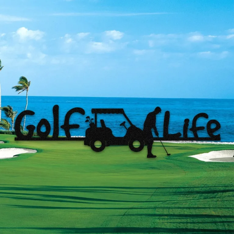 Golf Life Metal Art, Golf Cart Home Decor, Father's Day Gift