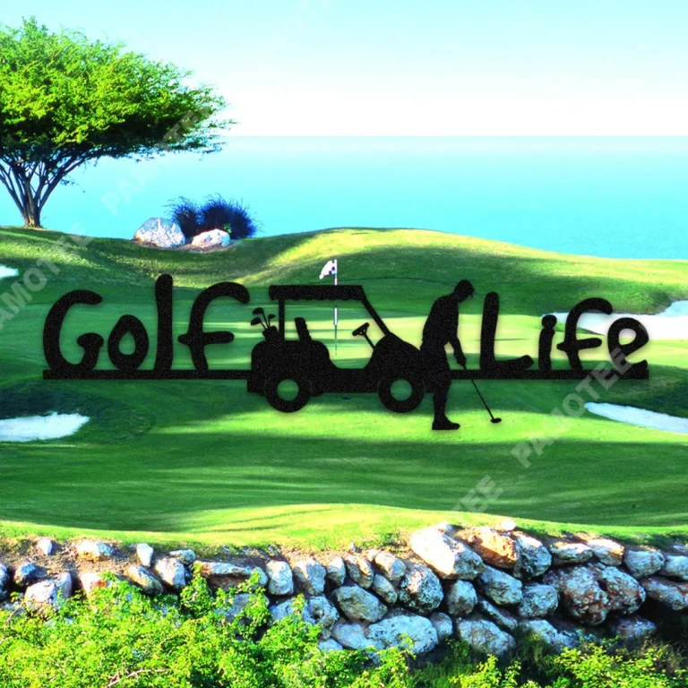 Golf Life Metal Art, Golf Cart Home Decor, Father's Day Gift