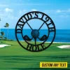 Personalized 19th Hole Golf Metal Sign, Home Decoration